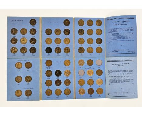 Four Whitman Folders of pennies from 1860-1966 (incomplete). following coins missing: 1868, 1869, 1871, 1874H, 1951 &amp; 195