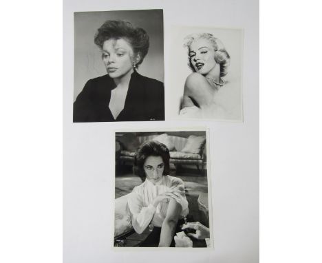 Album of 1940's/50's and other film star photographs, some signed, to include Judy Garland, Bing Crosby, Bob Hope, Elizabeth 