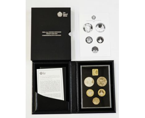 Royal Mint Proof Set, 2015 The Commemorative Edition, consisting of 5 coins, &pound;5 coins of Churchill &amp; Battle of Wate