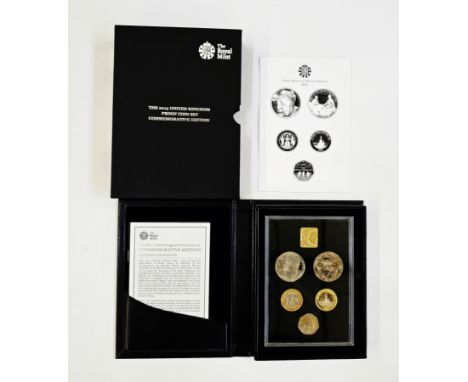 Royal Mint Proof Set, 2015 The Commemorative Edition, consisting of 5 coins, &pound;5 coins of Churchill &amp; Battle of Wate