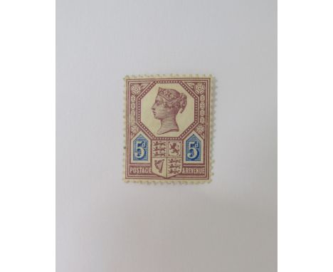 GB Stamp: QV mounted mint Jubilee Issue 5d dull purple and blue, Die1, SG 207 Cat &pound;800.