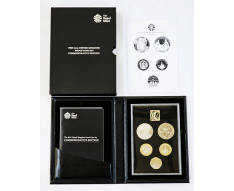 Royal Mint Proof Set, 2015 The Commemorative Edition, consisting of 5 coins, &pound;5 coins of Churchill &amp; Battle of Wate