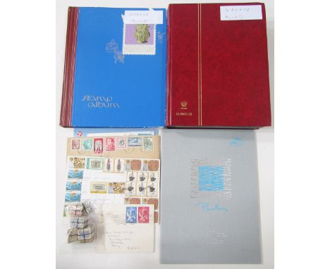 Stamps of Greece: Box of 100s of definitives, commemoratives and other issues in 2 large stock-books, Olympic stamp presentat