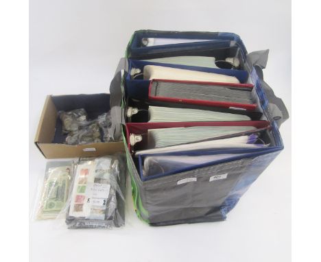 USA Stamps: Large carrier bag of 8 albums/stock book - 7 of country-wide Bureau pre-cancels, one of air including 4 first day