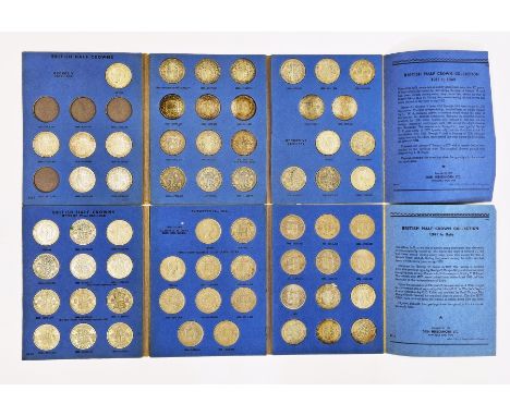 Two Whitman folders of half crowns from 1911-1967, a&nbsp;total of 62 half crowns, note: 1911,1912, 1913 &amp; 1917 missing, 