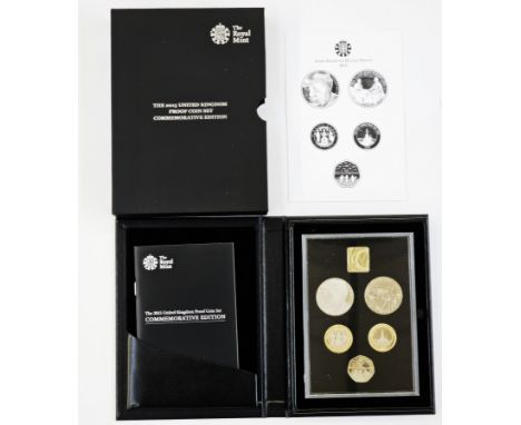 Royal Mint Proof Set, 2015 The Commemorative Edition, consisting of 5 coins, &pound;5 coins of Churchill &amp; Battle of Wate