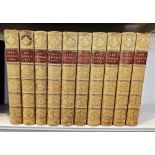Ten bound volumes of the Art Journal 1849, 50, 51, 52, 53, 54, 55, 56, 57 and 58, half calf over