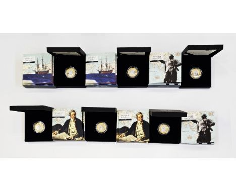 Royal Mint Proof 2018, &pound;2 coins (6), The 250th Anniversary of James Cook's Voyage of Discovery, two groups of three coi