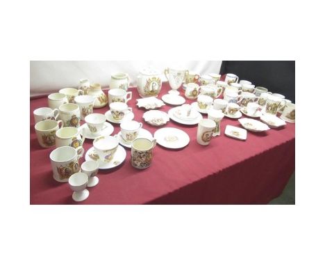 Collection of coronation and commemorative ware for King George VI and Queen Elizabeth inc. cups, mugs, plates, etc (64) (2 b