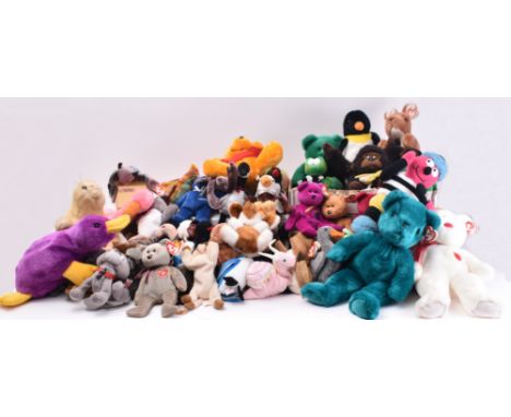 
Ty Beanie Babies - a large collection of unboxed original 1990s Ty Beanie Babies. To include Mississippi, Rocket, U.S.A., Sp