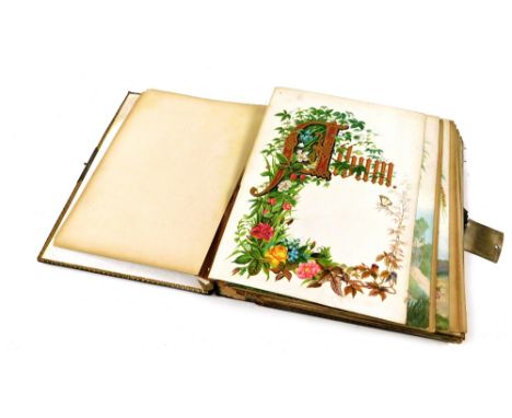 A French photograph album, containing portrait photographs and parte de visite, including photographs by Mr Baudoux of Jersey