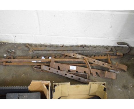 VINTAGE IRON CHIMNEY CRANES