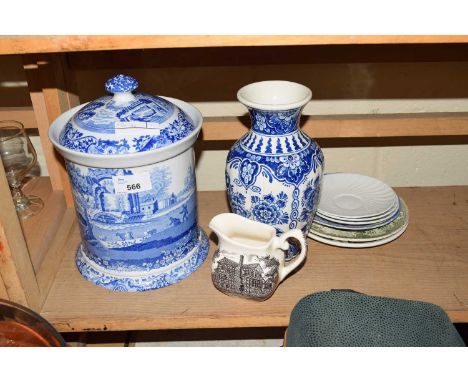 MIXED LOT SPODE GINGER JAR, VARIOUS MIXED CERAMICS