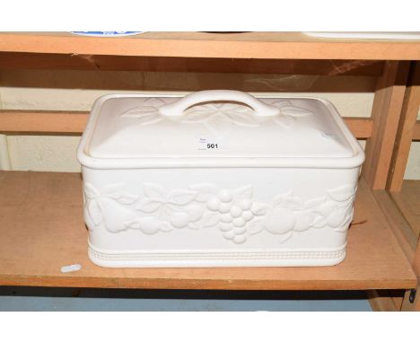 RECTANGULAR WHITE CERAMIC KITCHEN STORAGE BOX
