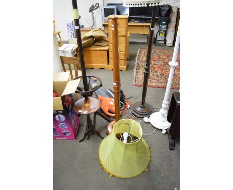 TURNED WOODEN STANDARD LAMP