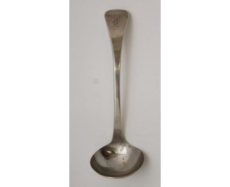 JOHN LANGDON OF PLYMOUTH, A WILLIAM IV SILVER LADLE, Exeter 1833, 19.9g 