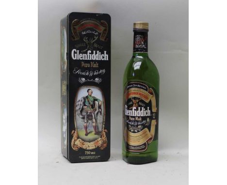 Glenfiddich Pure Malt Scotch Whisky, single malt in presentation tin, 1 bottle 