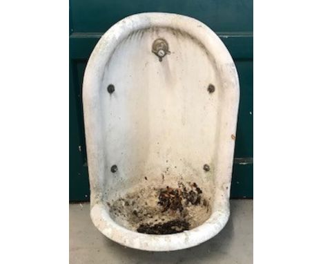 A FRENCH CAST IRON & ENAMEL PISSOIRCondition report: It is cast iron, and it is heavy, 41cm wide, 60cm high, with a bottom se
