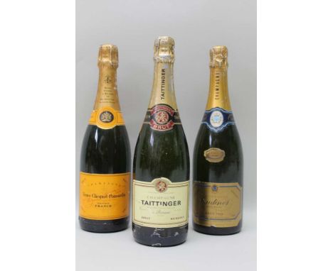 Chateau Oudinot Vintage 1998, together with a Tattinger non Vintage &amp; a Verve Cliquot Ponsardin non Vintage, (3) 