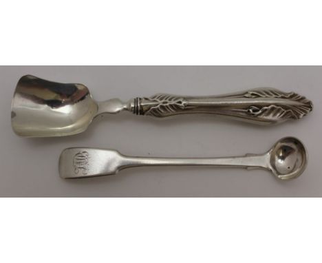 SAMUEL HAYNE &amp; DUDLEY CATER, A VICTORIAN SILVER CREAM LADLE, fiddle pattern handle, London 1846, together with a mid 19th