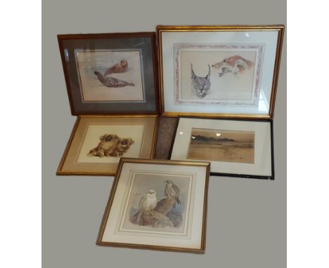 Norman Wilkinson, The Spey Pool, together with four other pictures 
