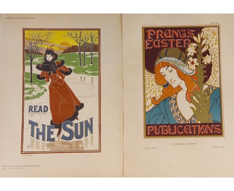 After Louis J. Rhead, Read The Sun, Lithograph together with another, Prangs Easter Publications, 19cms x 13cms 