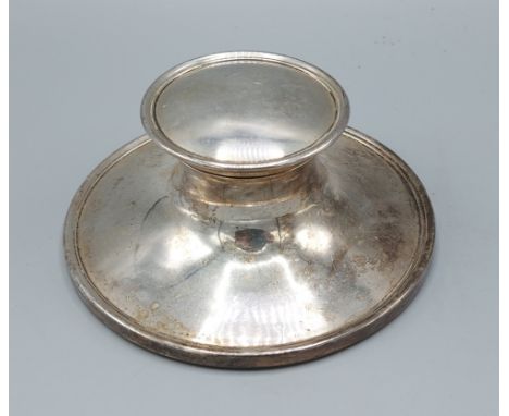 A Sheffield silver capstan inkwell 