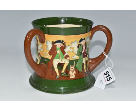 A WILEMAN &amp; CO FOLEY INTARSIO TYG, model no 3342, decorated with tavern scenes, printed backstamp and pattern no to base,