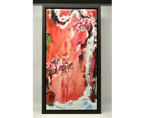 DANIELLE O'CONNOR AKIYAMA (CANADA 1957) 'TRILOGY OF WONDER III', a signed limited edition print on canvas, depicting a waterf