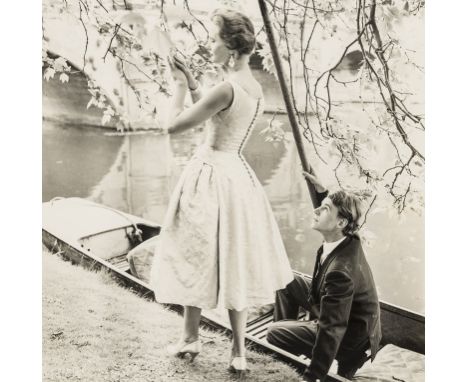 δ Norman Parkinson (1913-1990)Couple in Punt; Three Couples Ballroom Dancing Two unique gelatin silver prints, circa 1957, ea