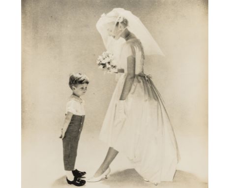δ Norman Parkinson (1913-1990)Summer Bride and her Pageboy; Bride and her Bridal PartyTwo vintage gelatin silver prints, 1958