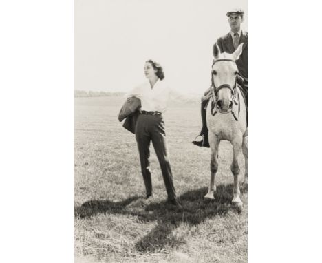 δ Norman Parkinson (1913-1990)The Queen's Trainer on Horse and Wife; The Duchess and Duke of Newcastle with Hounds Two unique