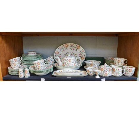 A Minton Haddon Hall dinner/tea service (one shelf)