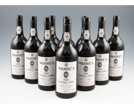 Warres Vintage Port 1985. Excellent levels, labels & capsules. OWC 12 bottles.
