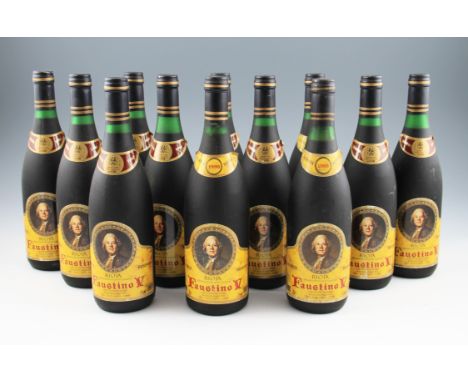 Faustino V Rioja Reserva. 12 bottles. 10 1994 vintage, 1 1993 & 1 1995. Very good fill levels, labels & capsules.