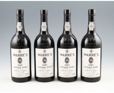 Warre's Vintage Port 1985. Excellent labels & capsules. 4 bottles.