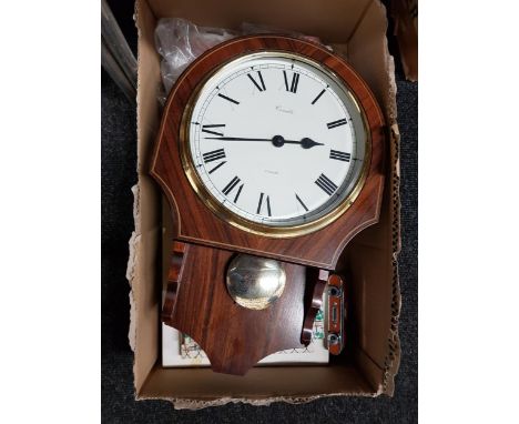 BOX LOT TO INCLUDE CLOCK &amp; LINEN