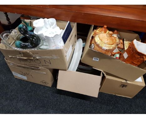 5 X BOX LOTS TO INCLUDE POOLE, AYNSLEY &amp; OTHERS ETC 