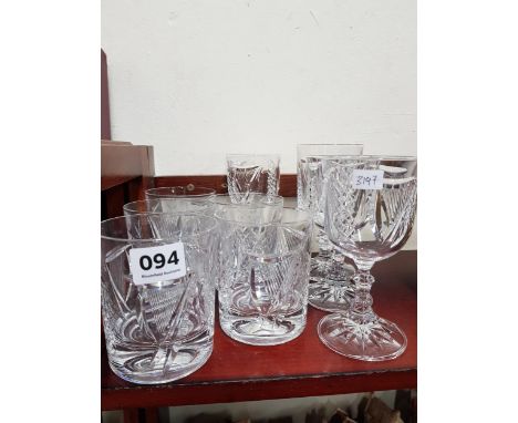 QUANTITY OF BELFAST CRYSTAL CELTIC DESIGN GLASSES 