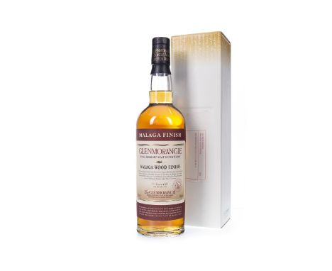 GLENMORANGIE 25 YEARS OLD MALAGA WOOD FINISH Single Malt Scotch Whisky Finished for one year in Malaga wine butts. 70cl, 43% 