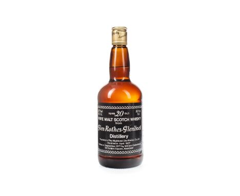 GLENROTHES 1957 CADENHEAD'S 20 YEARS OLD Single Malt Scotch Whisky Distilled April 1957, bottled September 1977. 75cl, 45.7% 