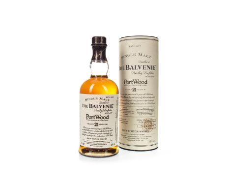 BALVENIE PORT WOOD AGED 21 YEARS Single Malt Scotch Whisky Finished in Port casks. 70cl, 40% volume, in tube.Condition Report