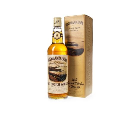 HIGHLAND PARK 8 YEARS OLD 26 2/3 FL.OZ Single Malt Scotch Whisky 26 2/3 fl.oz, 70° proof, in carton.Condition Reports:A condi