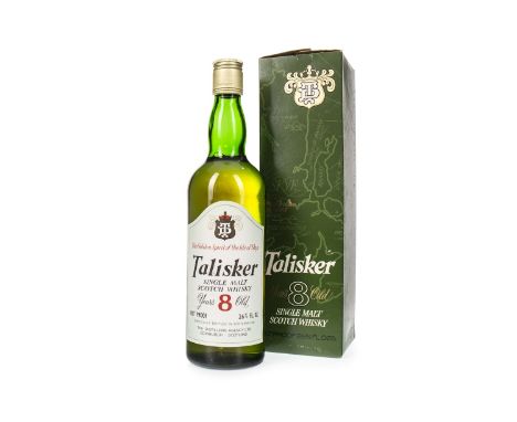 TALISKER 8 YEARS OLD 26 2/3 FL.OZ Single Malt Scotch Whisky 26 2/3 fl.oz, 80° proof, in carton.Condition Reports:A condition 