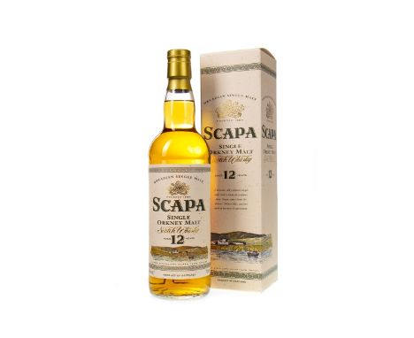 SCAPA AGED 12 YEARS Single Malt Scotch Whisky 70cl, 40% volume, in carton. Condition Reports: A condition report on this lot 