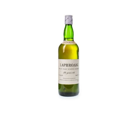 LAPHROAIG 10 YEARS OLD - 1970S Single Malt Scotch Whisky 26 2/3 fl.oz (75.7cl), 70° proof.Condition Reports:A condition repor