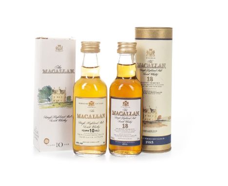 MACALLAN 1985 18 YEARS OLD MINIATURE Single Malt Scotch Whisky Matured in sherry casks. 50ml, 43% volume, in carton. MACALLAN