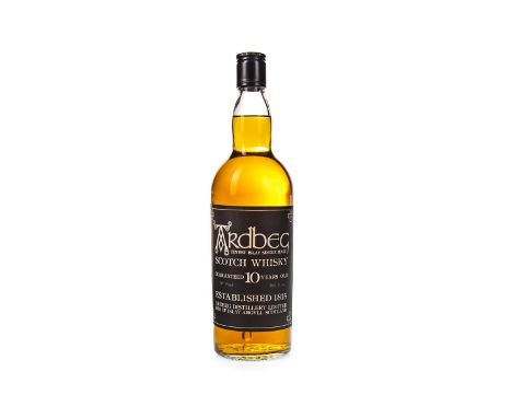 ARDBEG GUARANTEED 10 YEARS OLD 26 2/3 FL.OZ Single Malt Scotch Whisky 26 2/3 fl.oz, 70° proof.Condition Reports:A condition r