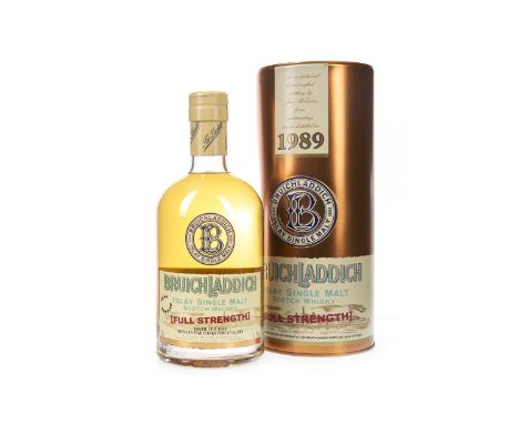 BRUICHLADDICH 1989 FULL STRENGTH AGED 13 YEARS Single Malt Scotch Whisky 70cl, 57.1% volume, in tin. Condition Reports:A cond
