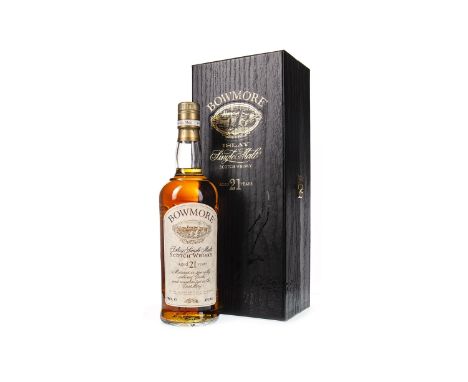 BOWMORE AGED 21 YEARS Single Malt Scotch Whisky 70cl, 43% volume, in box.Condition Reports:A condition report on this lot is 